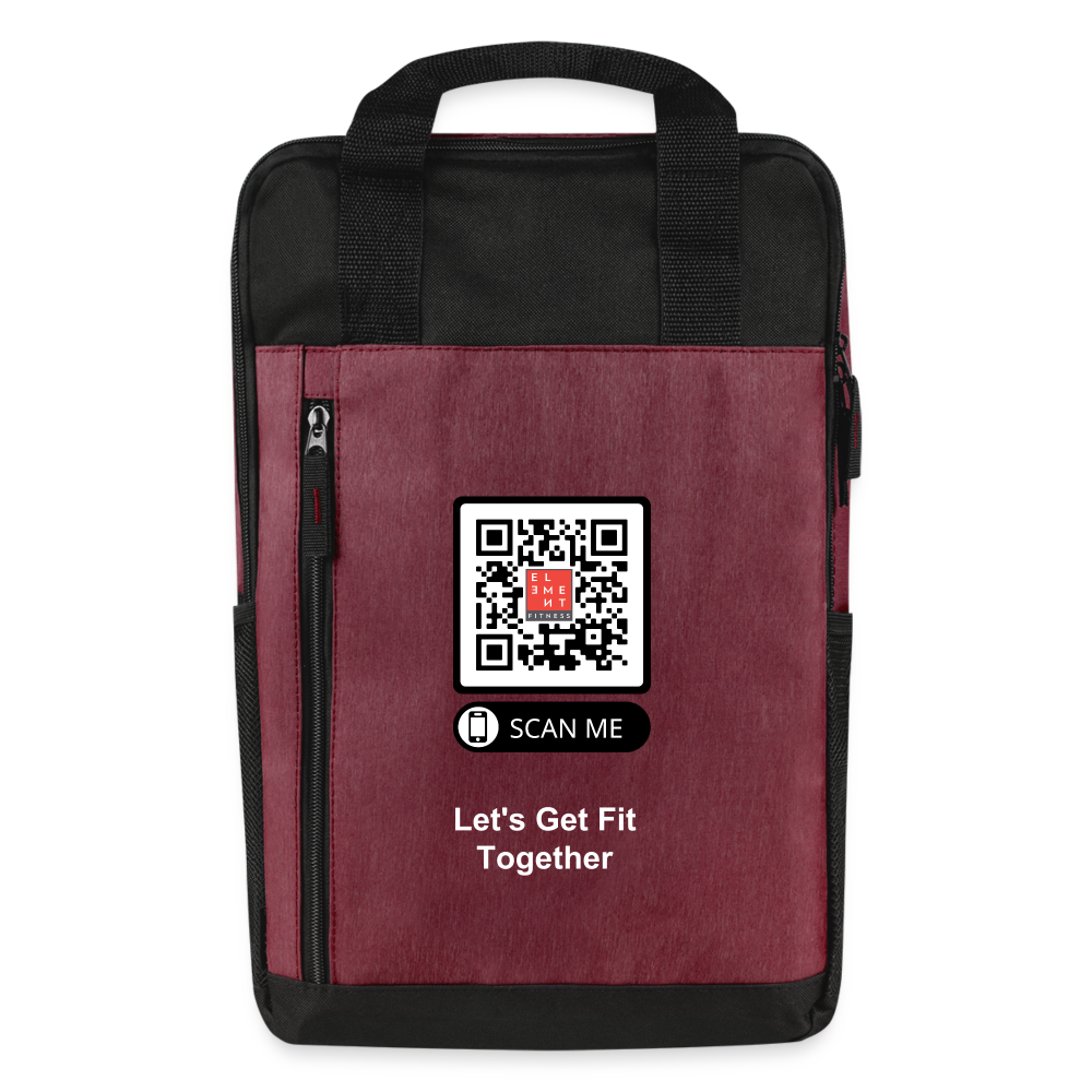 Element Fitness S Laptop Backpack - heather burgundy/black