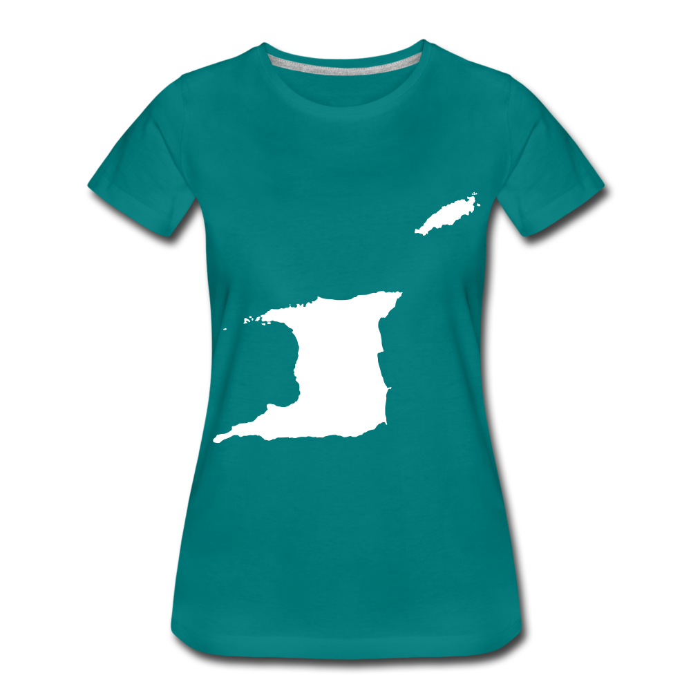 Trinidad outline - female - teal