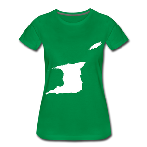 Trinidad outline - female - kelly green